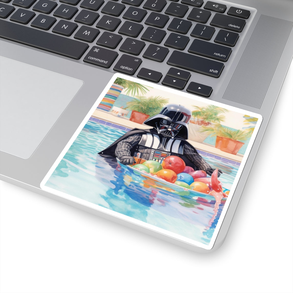 Darth Vader at the Pool Party Kiss-Cut Stickers