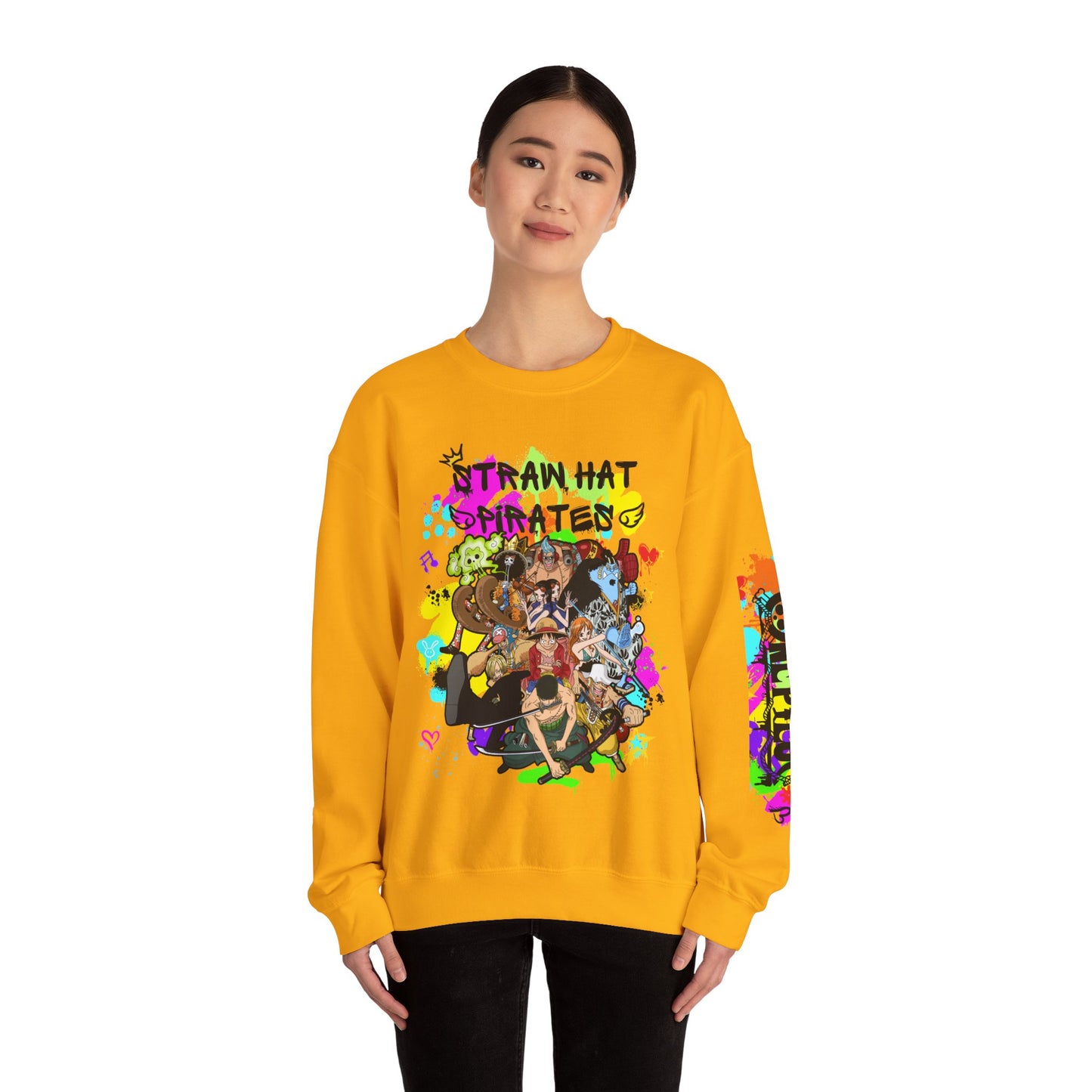 One Piece - Graffiti Straw Hat Crew Unisex Heavy Blend™ Crewneck Sweatshirt