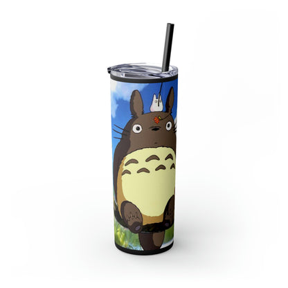 Totoro and Friends Skinny Tumbler with Straw, 20oz