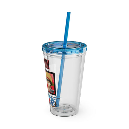 One Piece- Captain Luffy Sunsplash Tumbler with Straw, 16oz