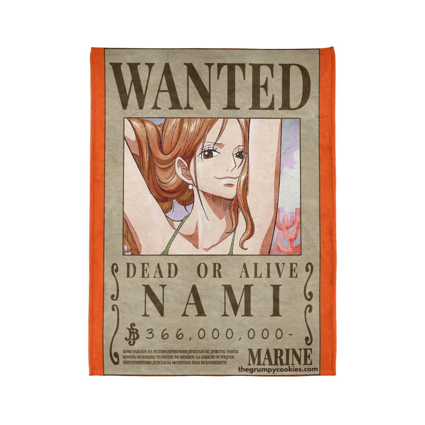 Nami Wanted Poster Polyester Blanket