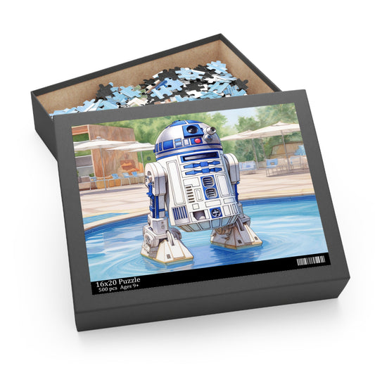 R2D2 at the Pool Party Puzzle (120, 252, 500-Piece)