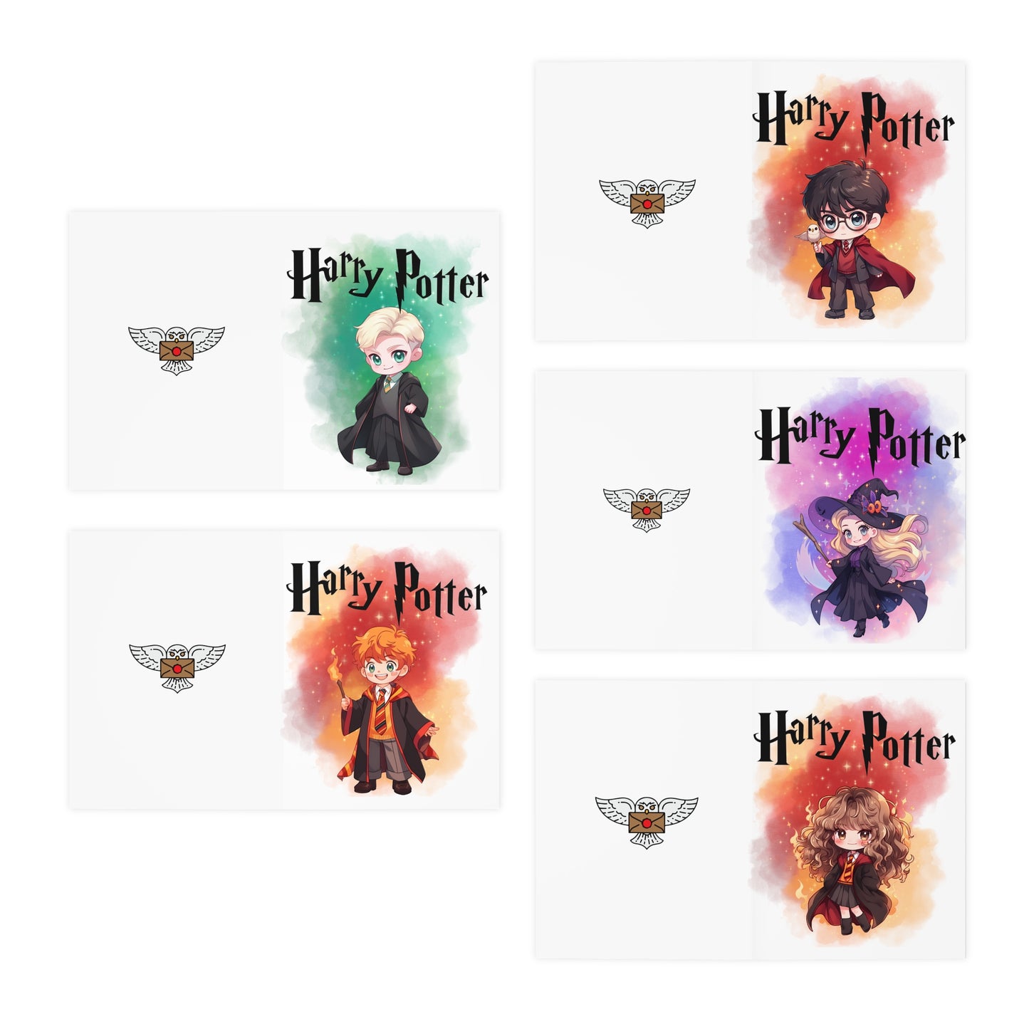 Harry Potter Multi-Design (Blank) Greeting Cards (5-Pack)