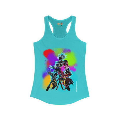 Dragon Ball Z Technicolor  Women's Ideal Racerback Tank