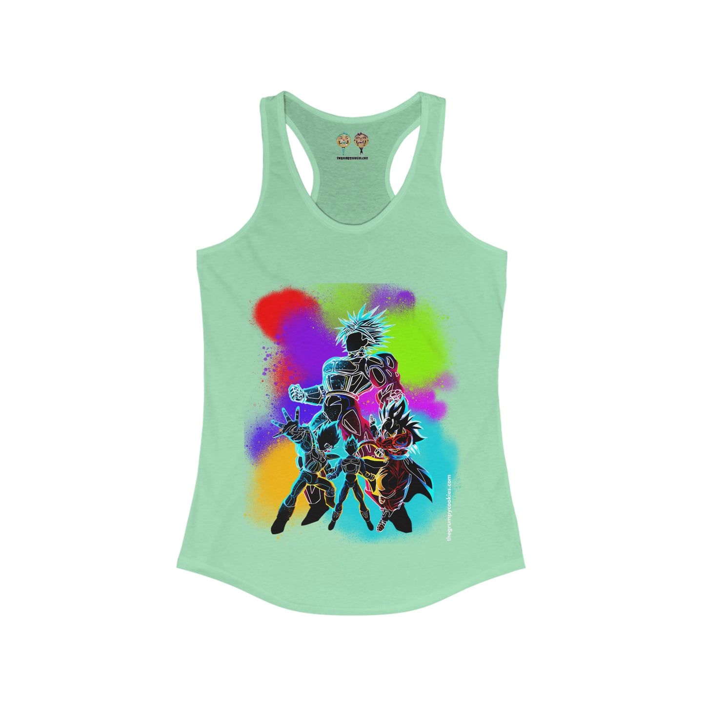 Dragon Ball Z Technicolor  Women's Ideal Racerback Tank