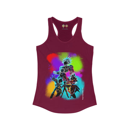 Dragon Ball Z Technicolor  Women's Ideal Racerback Tank