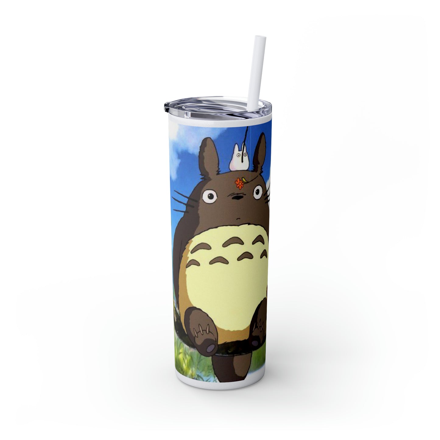 Totoro and Friends Skinny Tumbler with Straw, 20oz