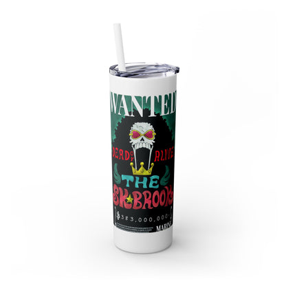 One Piece - Brook Wanted Poster Tumbler with Straw, 20oz