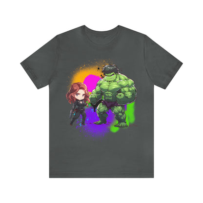 Hulk Loves Black Widow Jersey Short Sleeve Tee