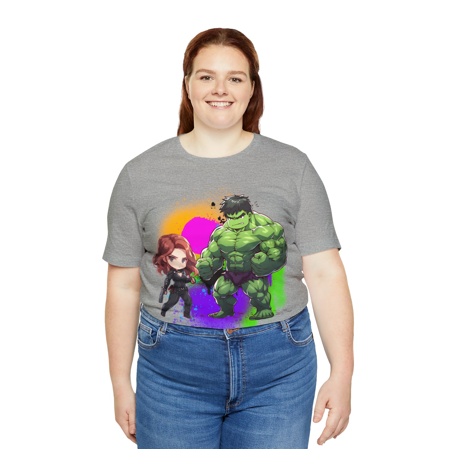 Hulk Loves Black Widow Jersey Short Sleeve Tee