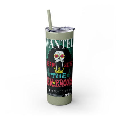 One Piece - Brook Wanted Poster Tumbler with Straw, 20oz