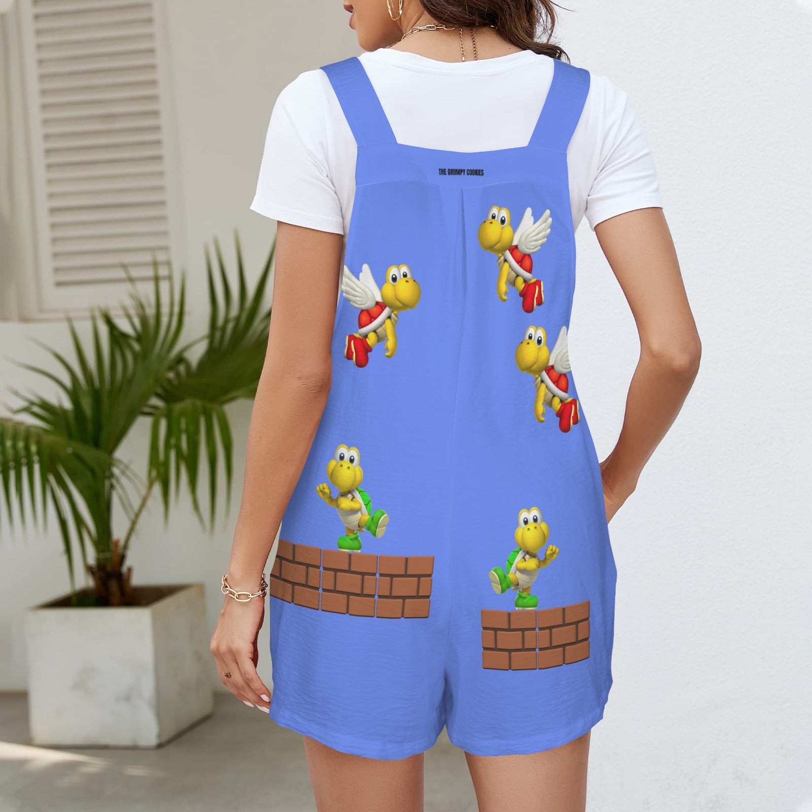 Mario Bros. - Super Mario Lakitu Women's Pocket Bib Short Romper