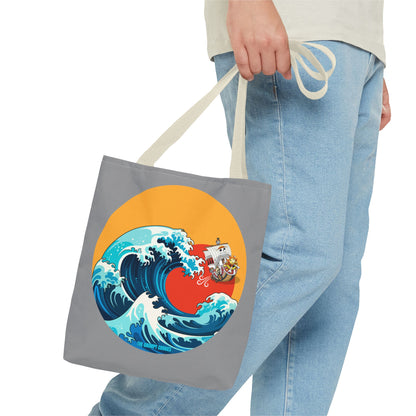 One Piece - Riding the Wave Grey Tote Bag
