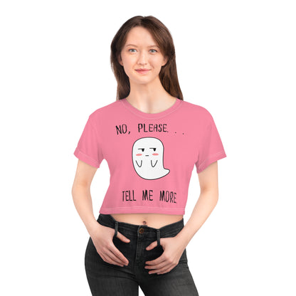 Winston The Ghost Pink Crop Tee