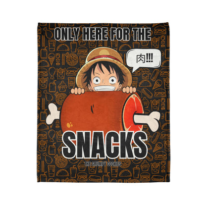 One Piece- Here For The Snacks Polyester Blanket