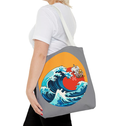 One Piece - Riding the Wave Grey Tote Bag