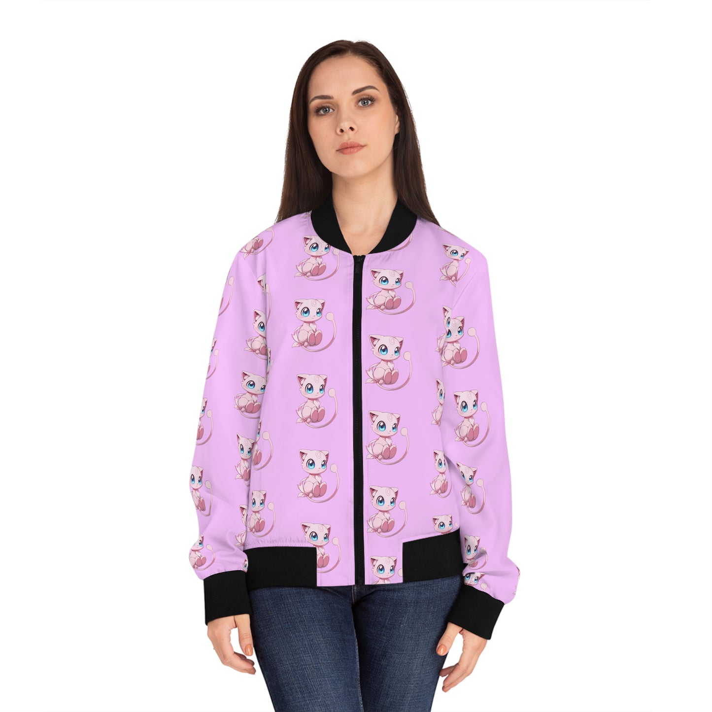 Mew Mew Women's Bomber Jacket (AOP)