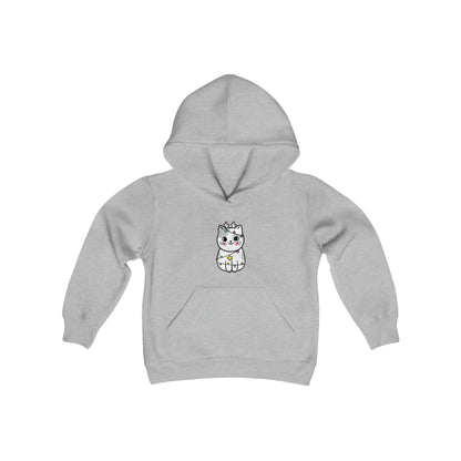 Tangled Reindeer Kitty Youth Heavy Blend Hooded Sweatshirt