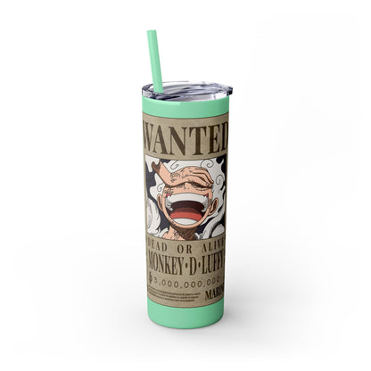 One Piece - Luffy Fifth Gear Skinny Tumbler with Straw, 20oz