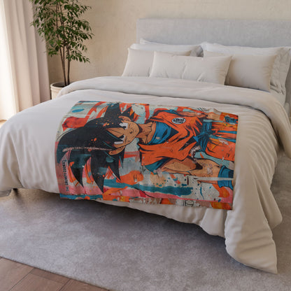 Dragon Ball- Orange Goku Polyester Blanket