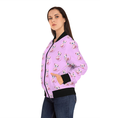 Mew Mew Women's Bomber Jacket (AOP)