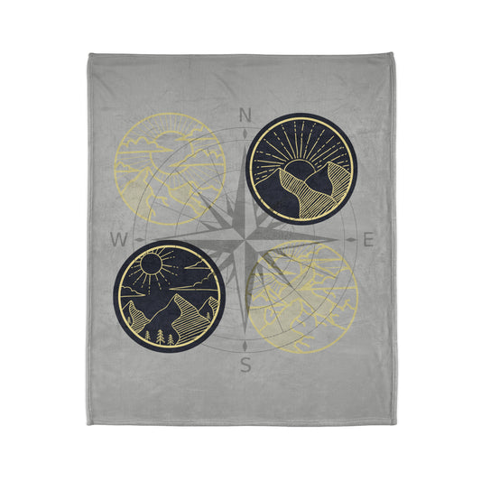 Compass Polyester Blanket