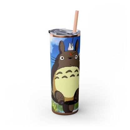 Totoro and Friends Skinny Tumbler with Straw, 20oz