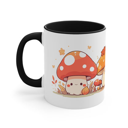 Mushroom Amigos Accent Coffee Mug, 11oz