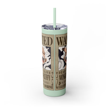 One Piece - Luffy Fifth Gear Skinny Tumbler with Straw, 20oz