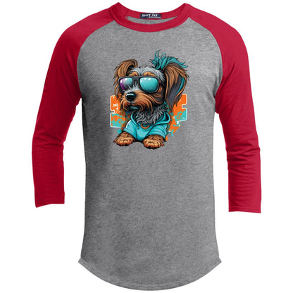 Reggie the Cool Pup Youth 3/4 Raglan Sleeve Shirt