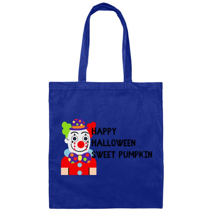 Chuckles the Clown Sweet Pumpkin Canvas Tote Bag