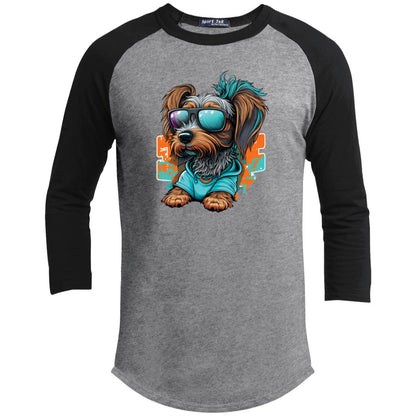 Reggie the Cool Pup Youth 3/4 Raglan Sleeve Shirt