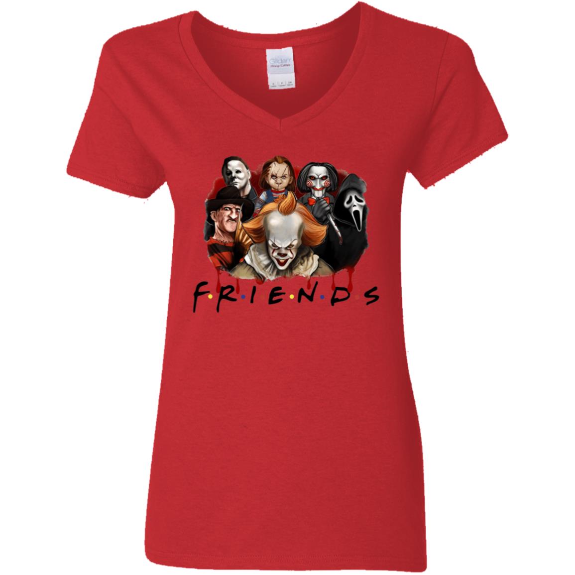 Murder Friends Ladies V-Neck T-Shirt