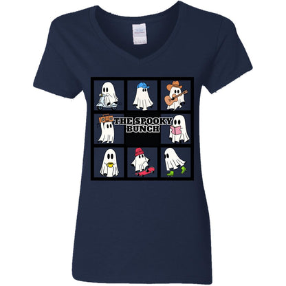 Spooky Bunch Ladies V-Neck T-Shirt