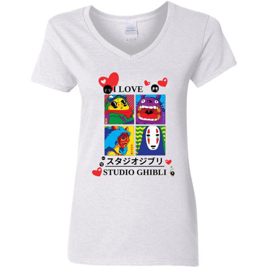 I Love Studio Ghibli V-Neck T-Shirt