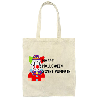 Chuckles the Clown Sweet Pumpkin Canvas Tote Bag