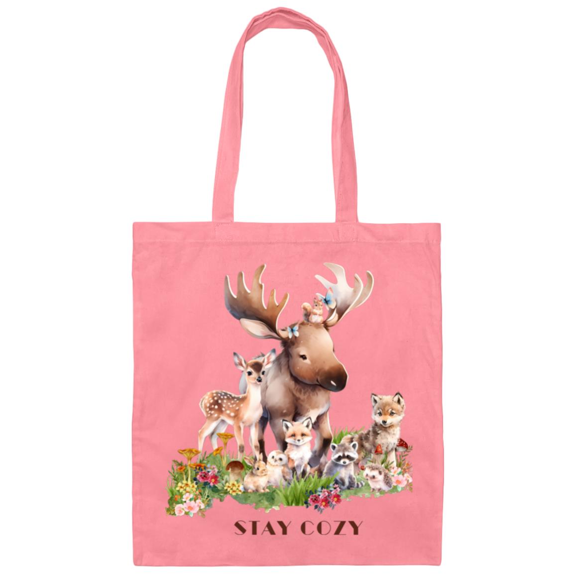 Woodland Babies Stay Cozy Canvas Tote Bag