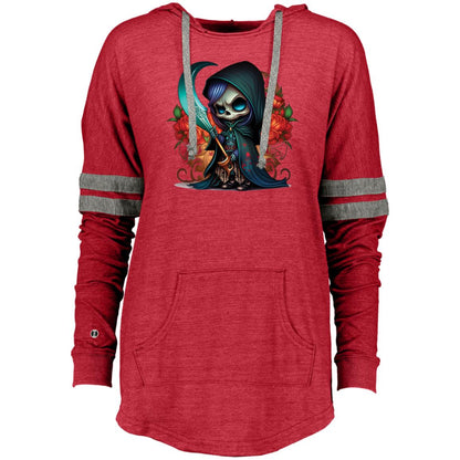 Evie the Grim Reaper Ladies Hooded Low Key Pullover