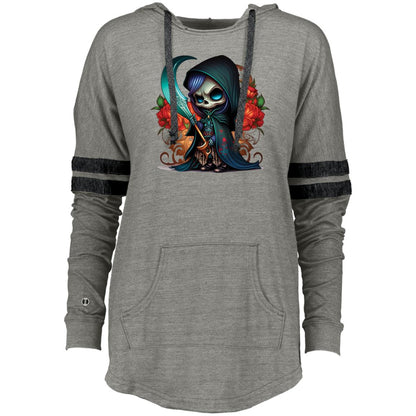 Evie the Grim Reaper Ladies Hooded Low Key Pullover