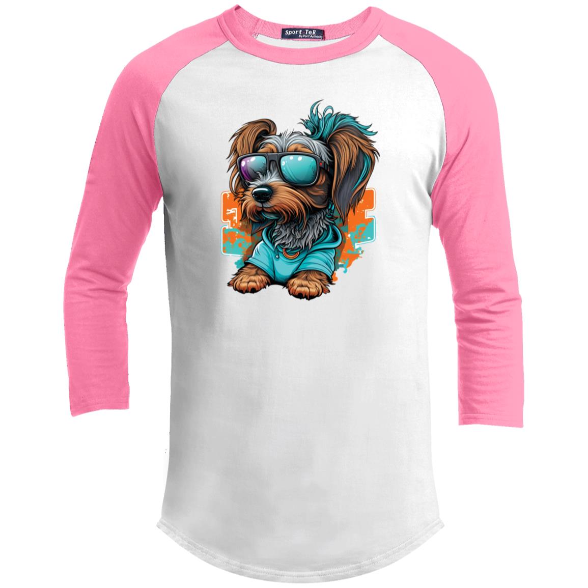 Reggie the Cool Pup Youth 3/4 Raglan Sleeve Shirt