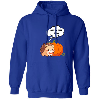 Happy Fall Y'all Hedgehog Unisex Pullover Hoodie (Closeout)