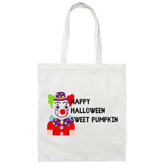 Chuckles the Clown Sweet Pumpkin Canvas Tote Bag