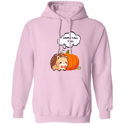 Happy Fall Y'all Hedgehog Unisex Pullover Hoodie (Closeout)