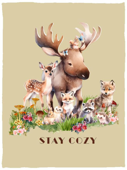 Woodland Babies Stay Cozy Plush Fleece Blanket - 30x40