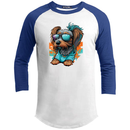 Reggie the Cool Pup Youth 3/4 Raglan Sleeve Shirt