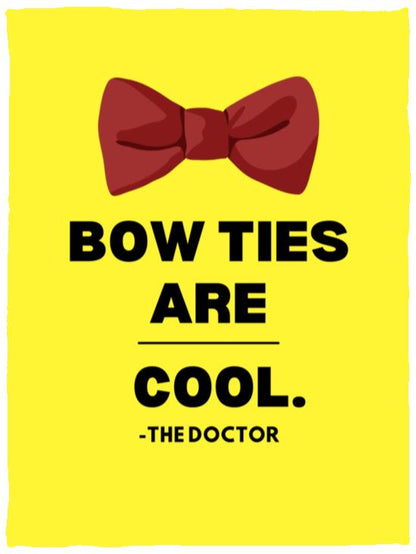 Dr Who - Bow Ties Are Cool Cozy Plush Fleece Blanket - 30x40