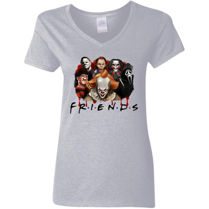 Murder Friends Ladies V-Neck T-Shirt