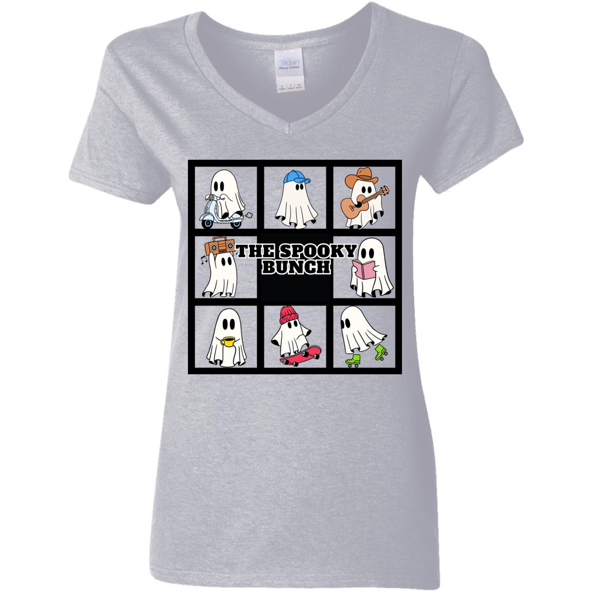 Spooky Bunch Ladies V-Neck T-Shirt