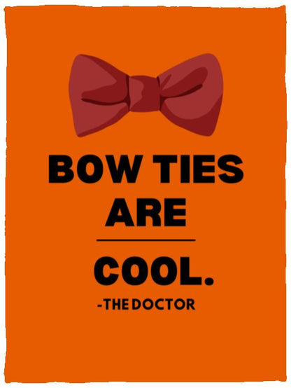 Dr Who - Bow Ties Are Cool Cozy Plush Fleece Blanket - 30x40