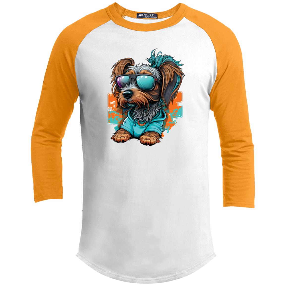 Reggie the Cool Pup Youth 3/4 Raglan Sleeve Shirt